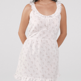 The Jardin Mini Dress: French Blossom Cotton Voile
