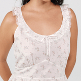 The Jardin Mini Dress: French Blossom Cotton Voile