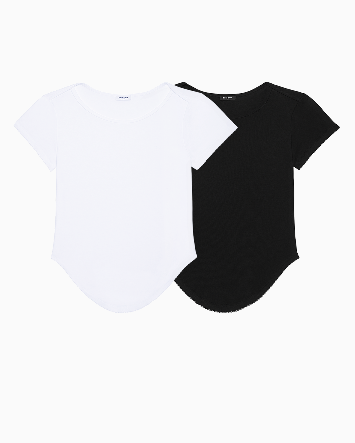 Rina Tee 2 Pack & White Cotton Jersey