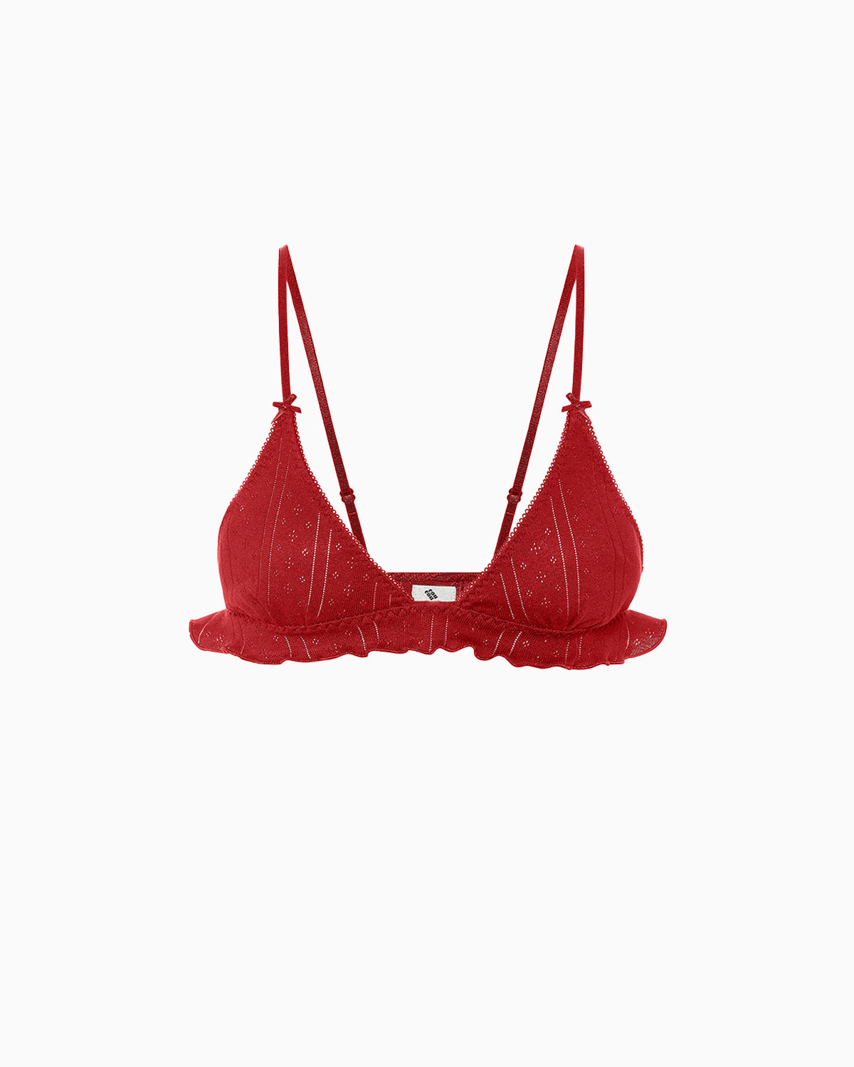 Butterfly Bralette Cherry Red Pointelle