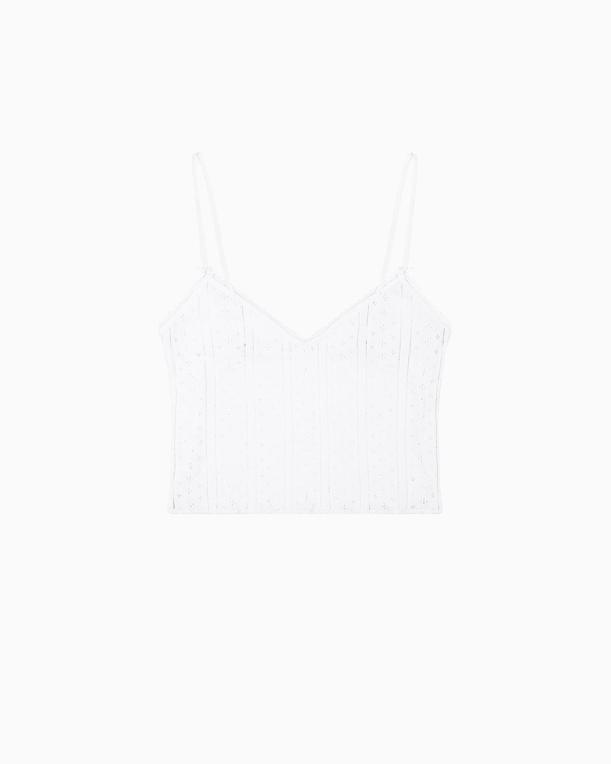 The Cami: White Pointelle