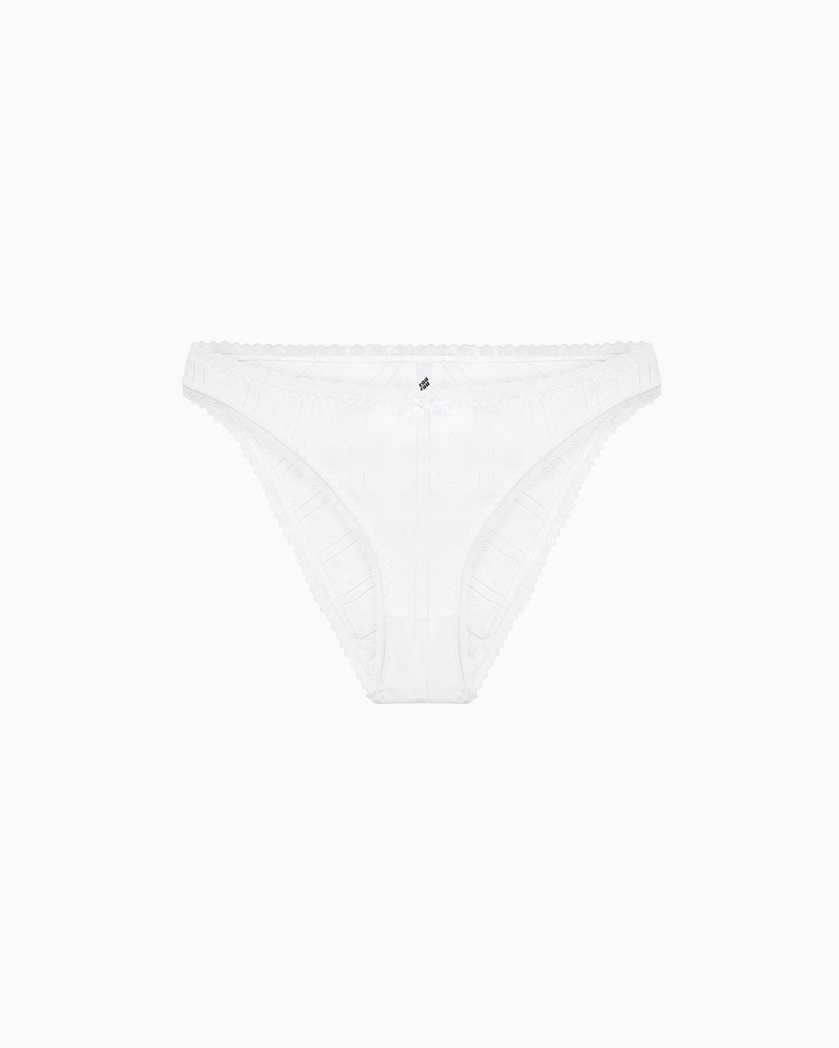 The High Rise: White Pointelle