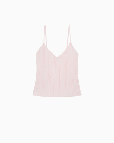 The Long Cami: Baby Pink Pointelle – Cou Cou Intimates