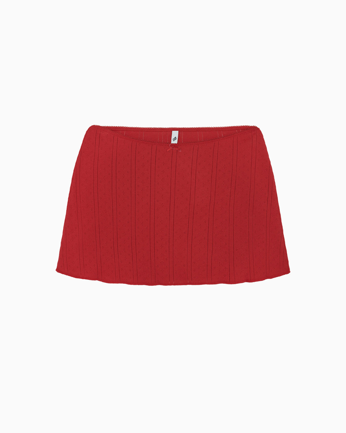 Mini Skirt Cherry Red Pointelle
