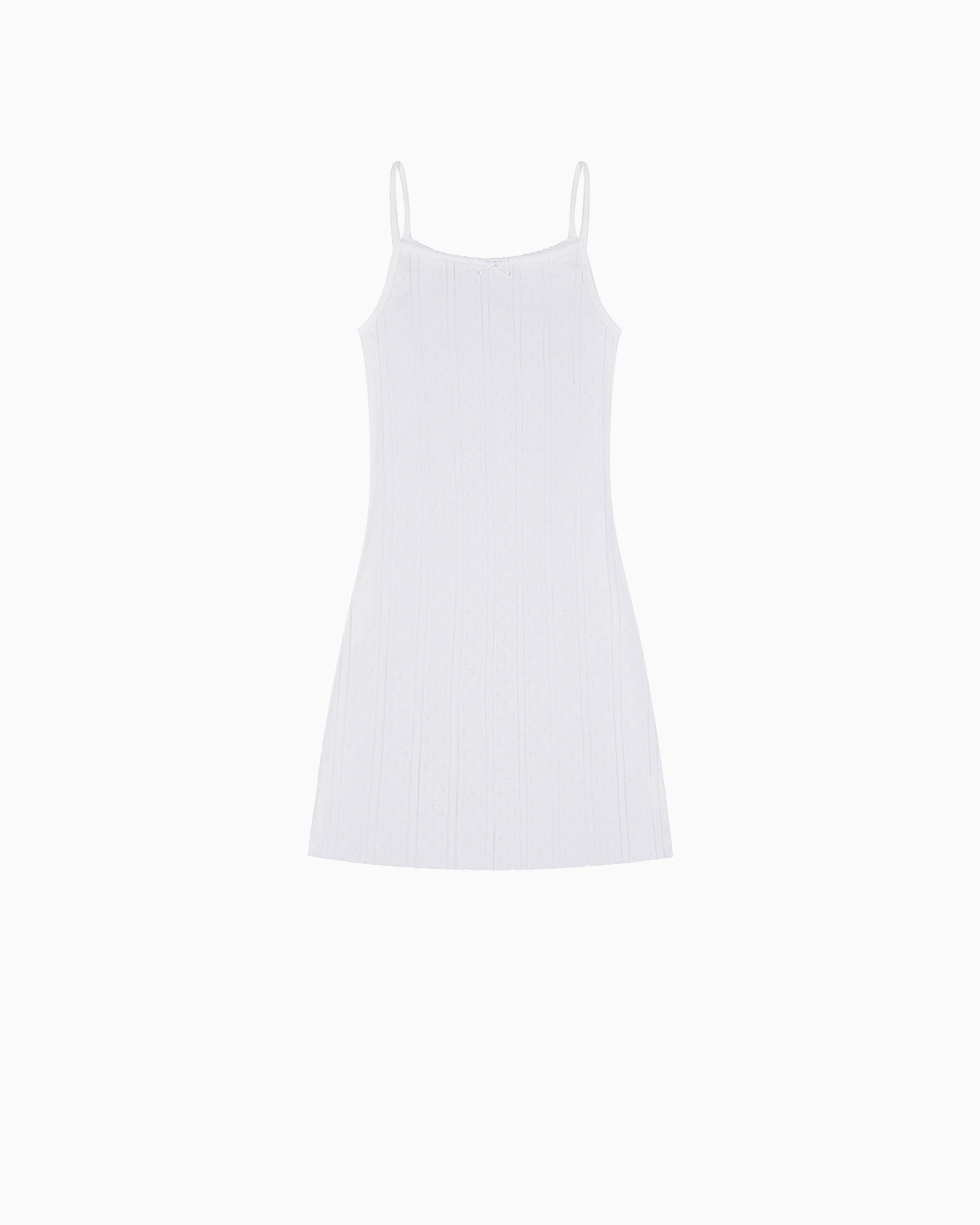 The Picot Dress: White Pointelle
