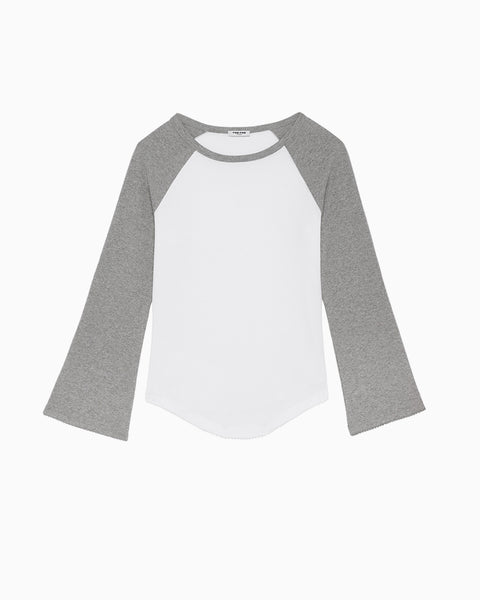 The Raglan: White / Grey Cotton Jersey – Cou Cou Intimates