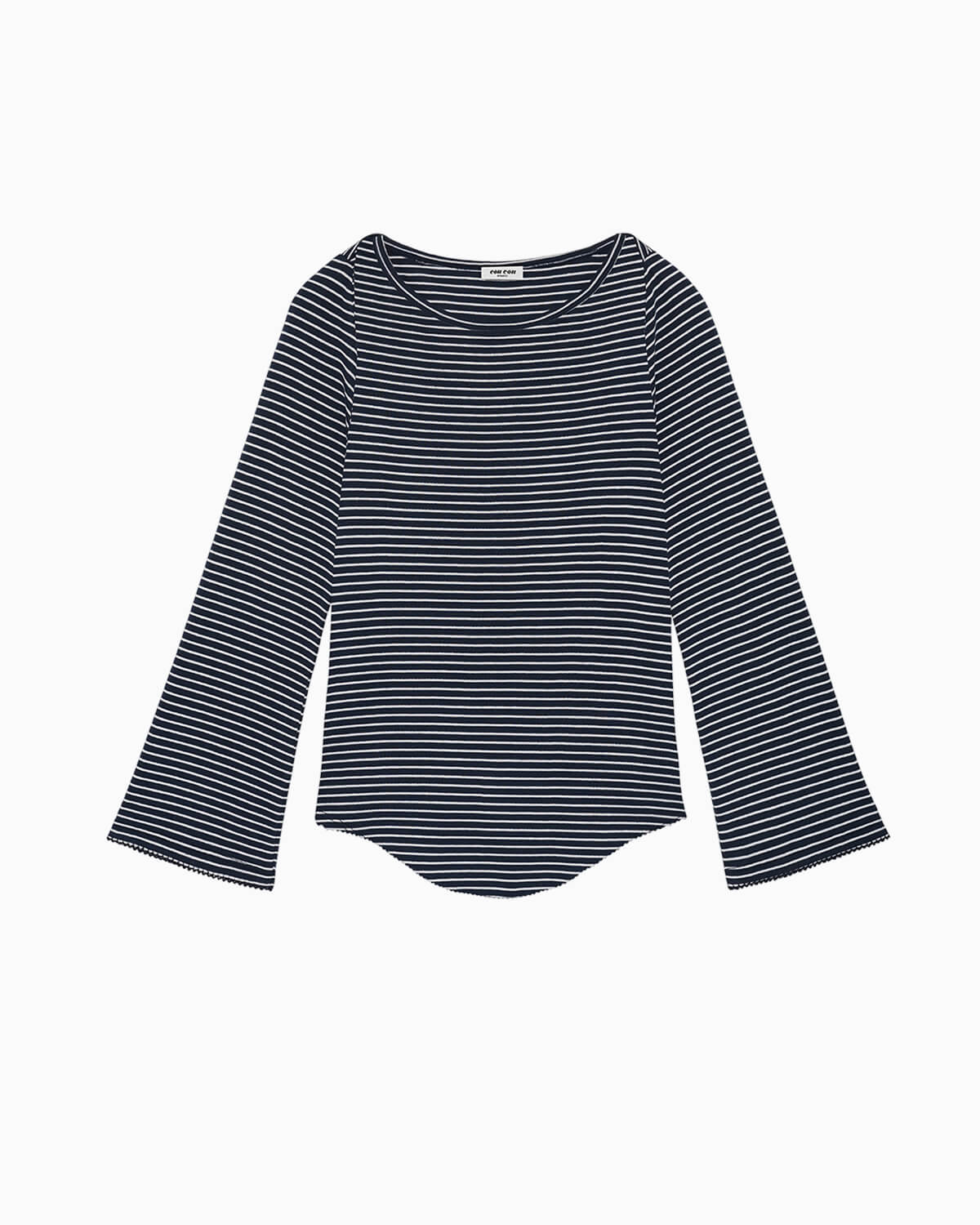 Rina Long Sleeve French Stripe Cotton Jersey