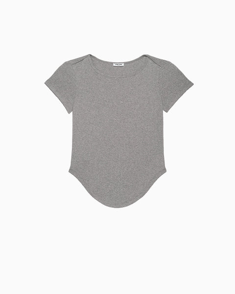 The Rina Tee: Grey Cotton Jersey – Cou Cou Intimates