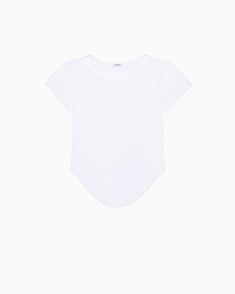 The Rina Tee: White Cotton Jersey – Cou Cou Intimates