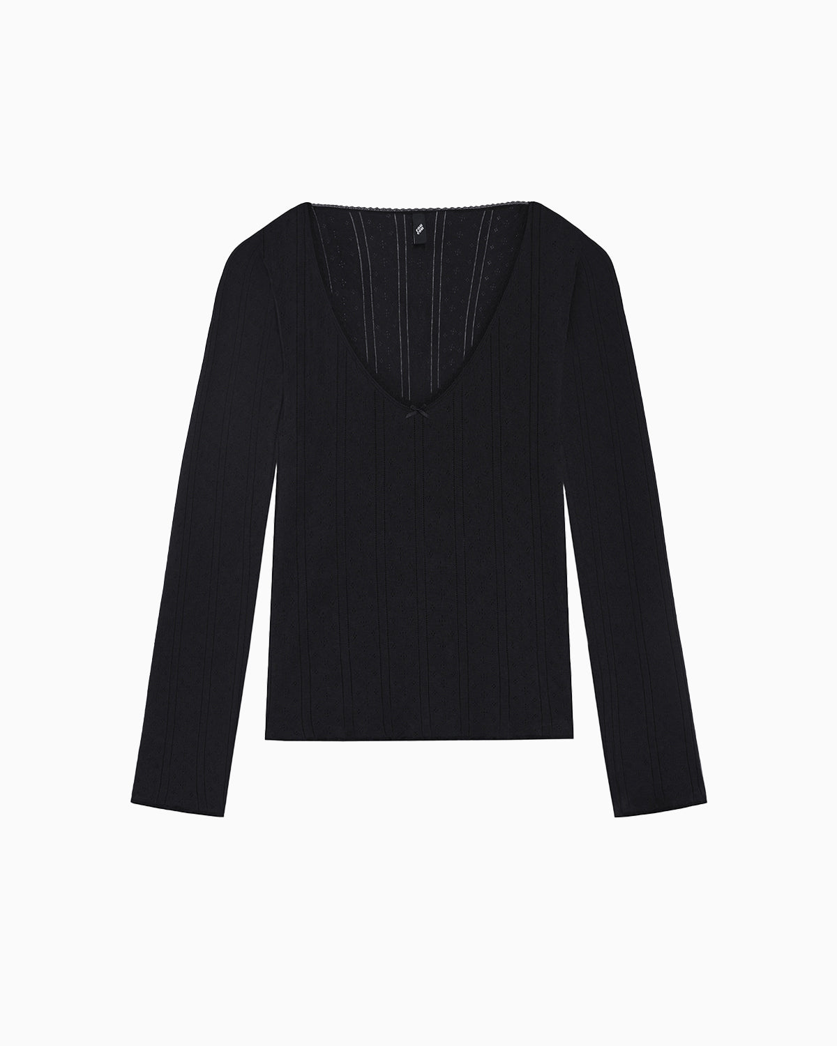 Scoop Long Sleeve Pointelle