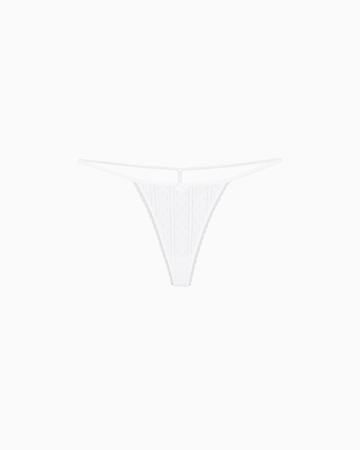 The Tanga: White Pointelle