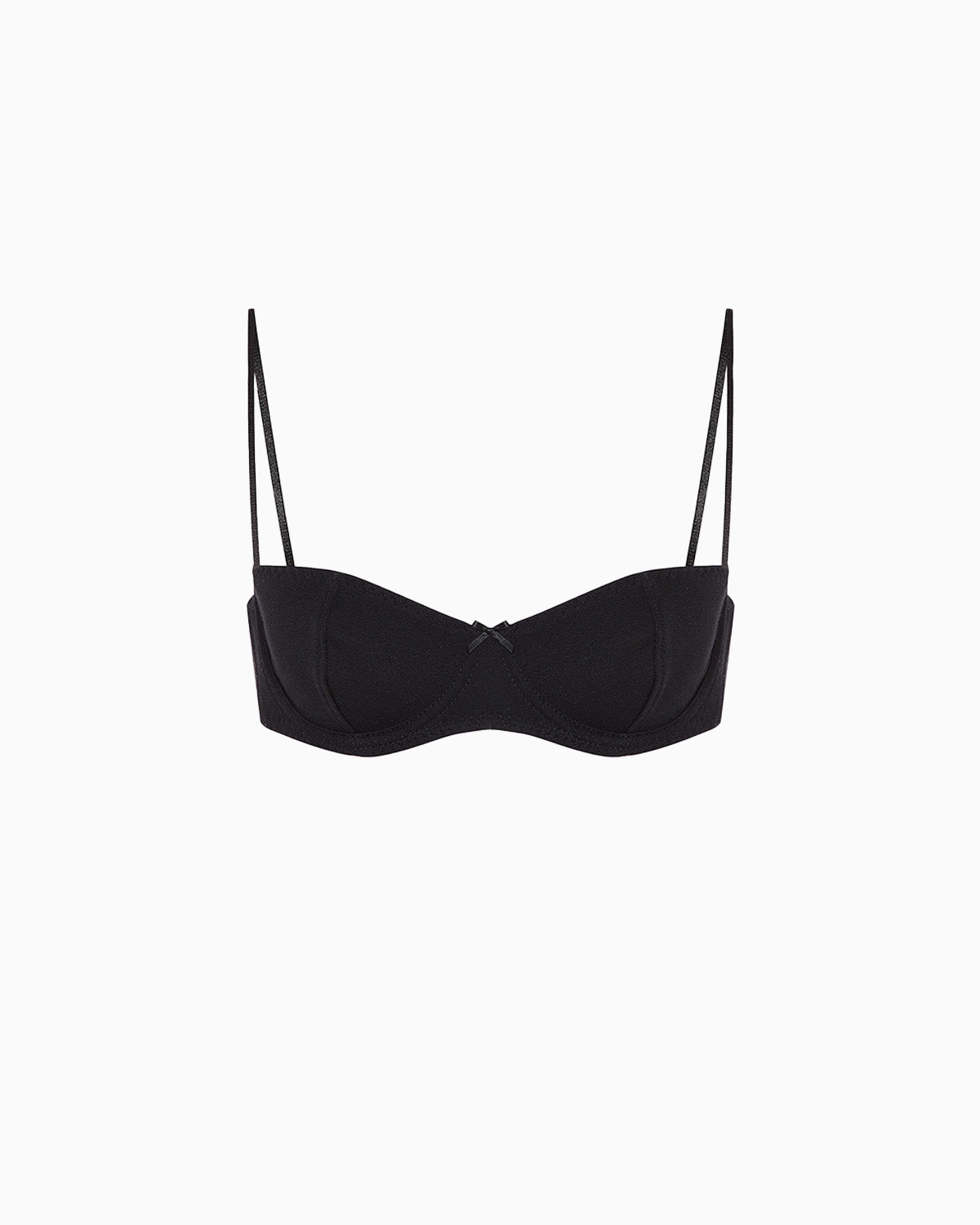 The Petite Bra: Black Cotton Jersey – Cou Cou Intimates