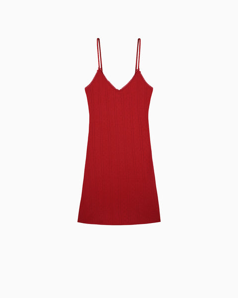 red camisole dress Gela Spaghetti Strap Camisole Dress - RED