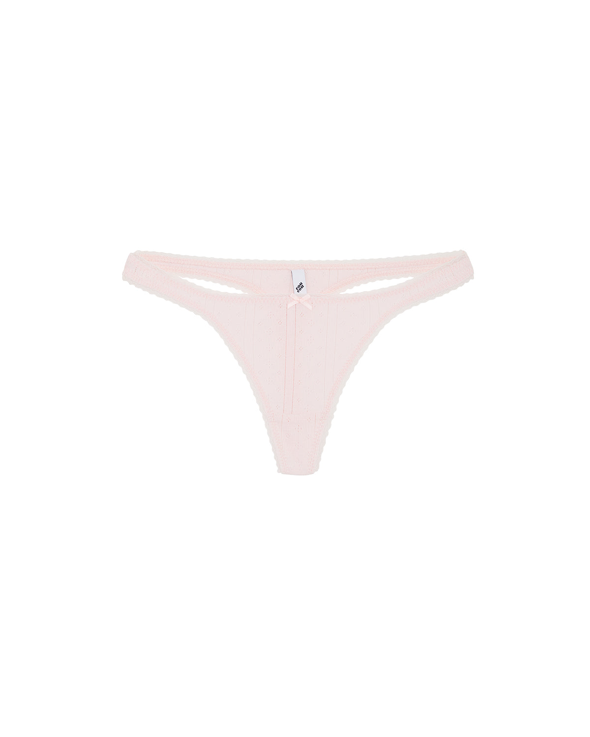 Pink thong on a white background
