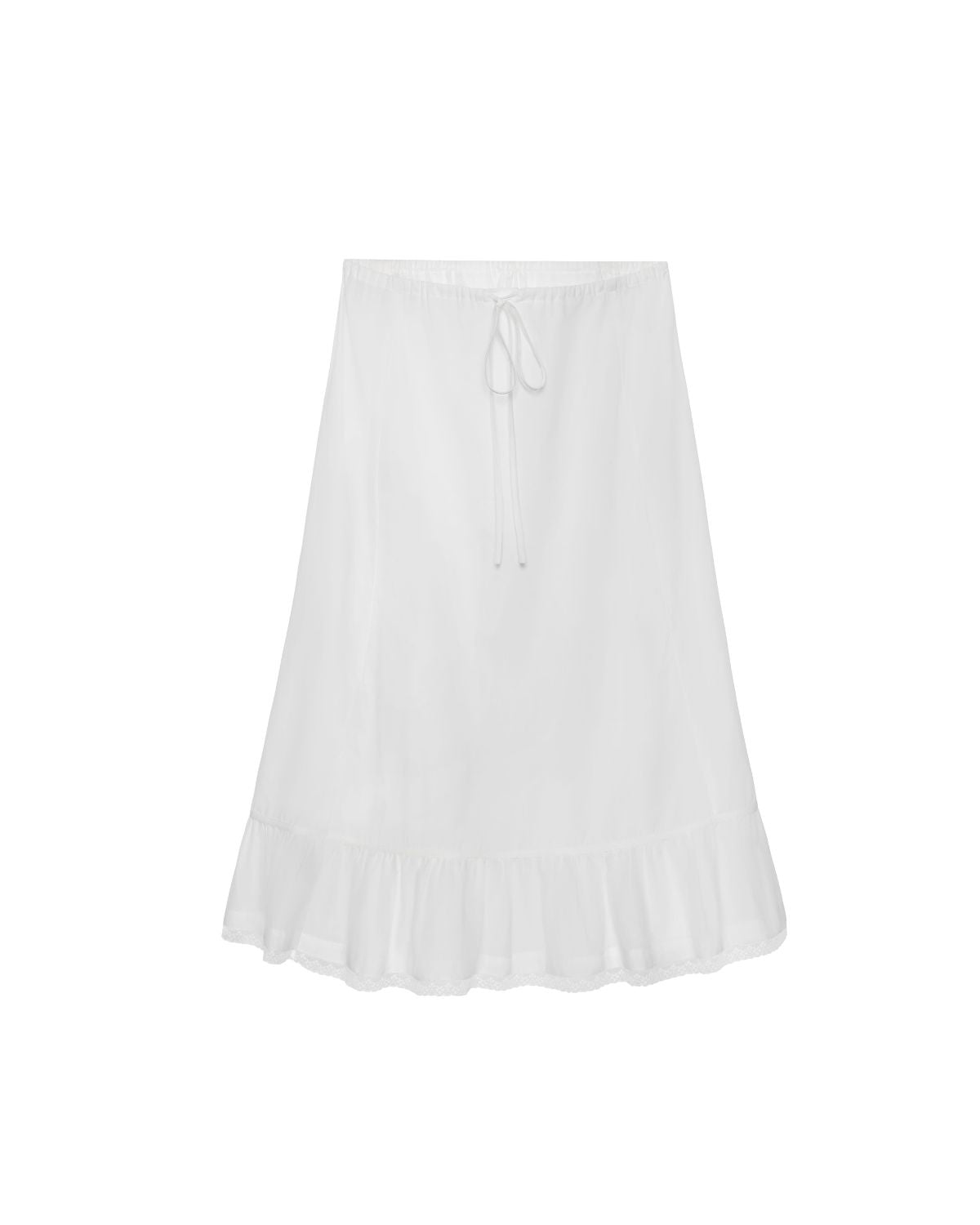 White skirt on a white background