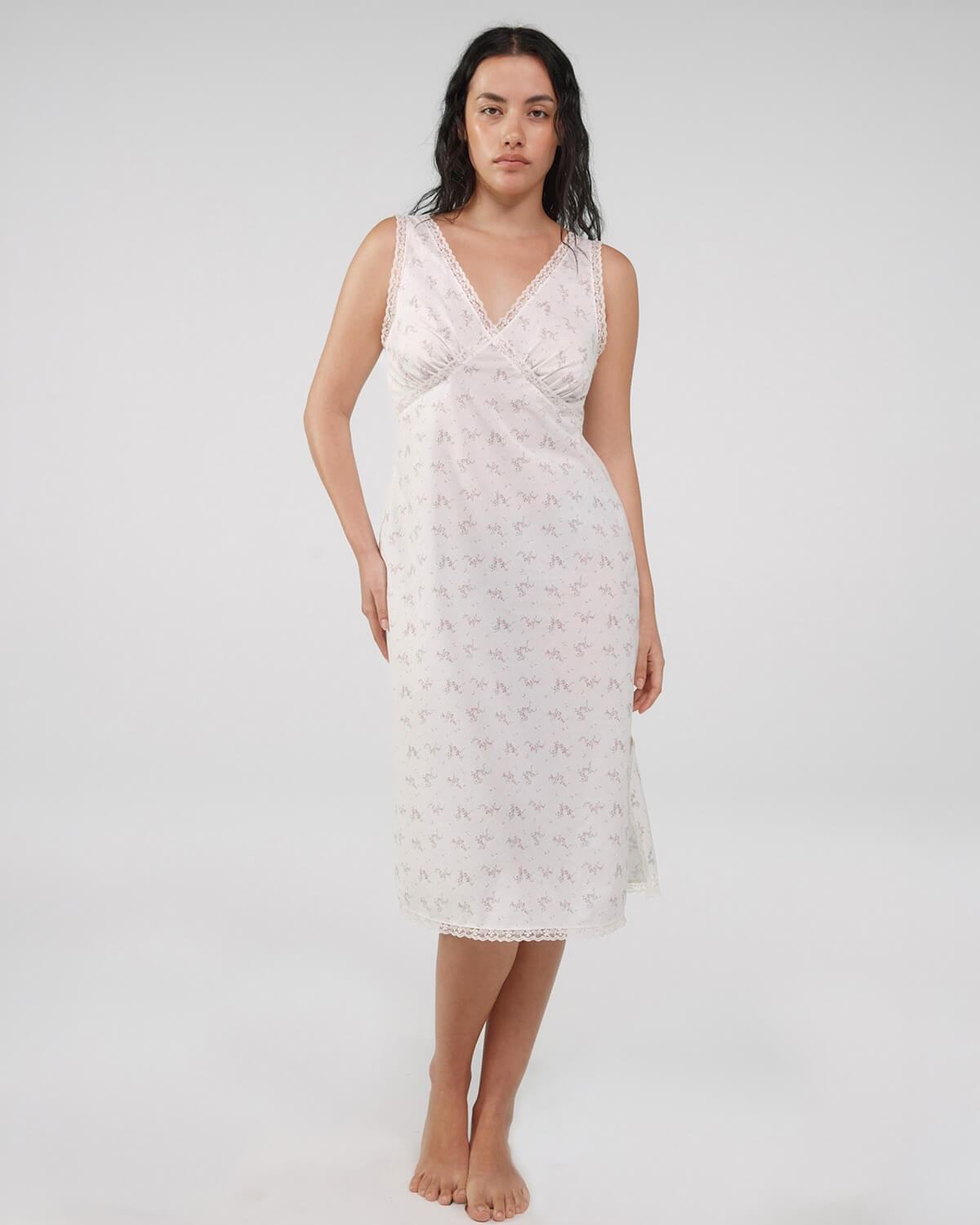 light pink linen dress Alberta Pink Cotton Linen Dress