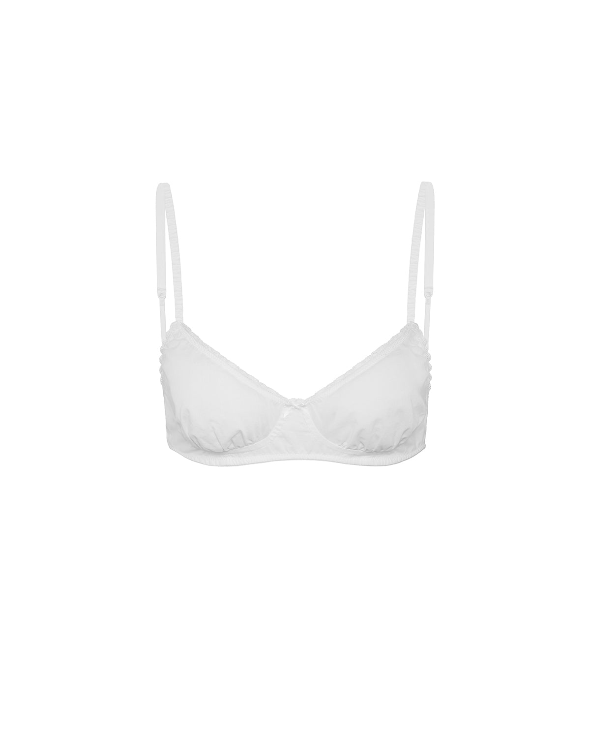 White bra on a white background