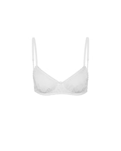 White bra on a white background