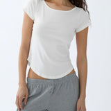 The Rina Tee: 2-Pack Black & White Cotton Jersey