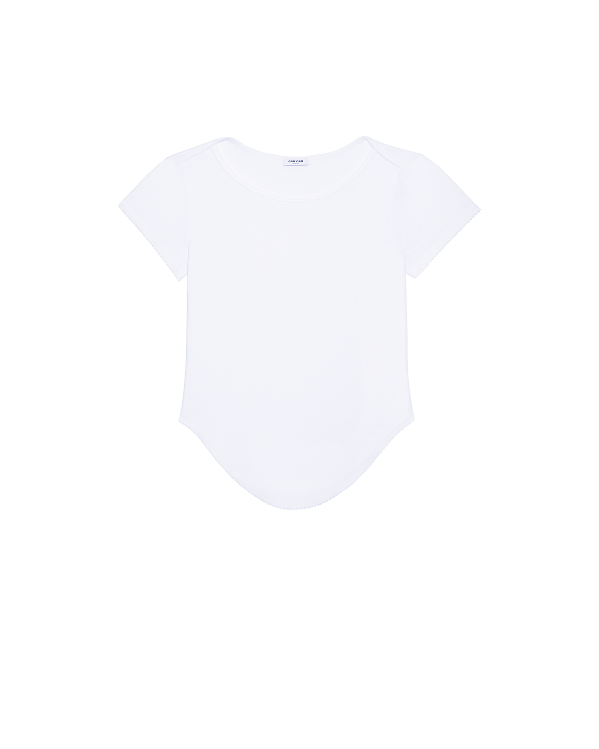 Plain white t-shirt on a white background